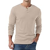 Sailwind Men's Henley Shirts Long Sleeve Casual Classic T-Shirts Button Henley Pullover Tee