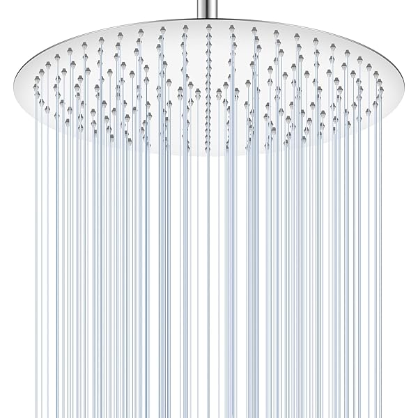 KINLIV 16 INCH ROUND RAINFALL SHOWER HEAD CHROME...