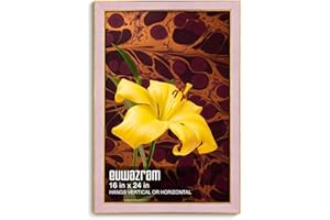 euwazram Suede 16x24 Frame - Single Frame, Christmas Elegant Pink 16 x 24 Poster Frame, 16x24 Picture Frame for Artwork Puzzles Photos and Movie Posters