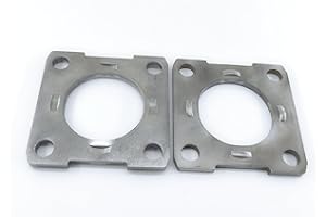 BBMTA Replacement Trailer Brake Backing Plate Flange 2.27" for 3500# Axle, 4 Hole Bolt Square Bracket (2pack