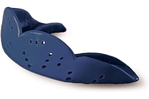 SISU Aero Medium Mouthguard, Noble Navy - 1.6mm Thin - Custom-Molded Fit - Slim Design - Remoldable Up to 20 Times - for Team Sports - Non Toxic