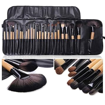 SHIVEXIM Cosmetic Makeup Brush Set of 24 pcs (black)