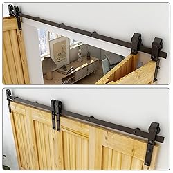 CCJH 60" Bi-Folding Sliding Barn Door Hardware Kit