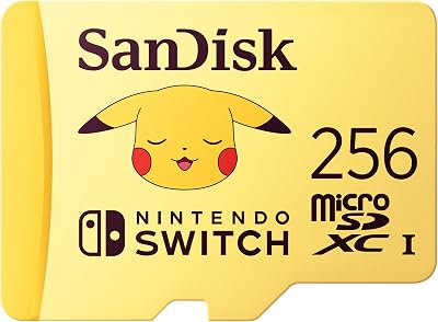 SanDisk Nintendo Switch MicroSDXC 256GB Pokémon Pikachu Edition U3 V30