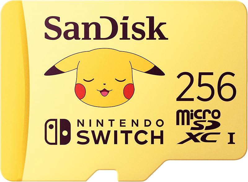 SanDisk Nintendo Switch MicroSDXC 256GB Pokémon Pikachu Edition U3 V30