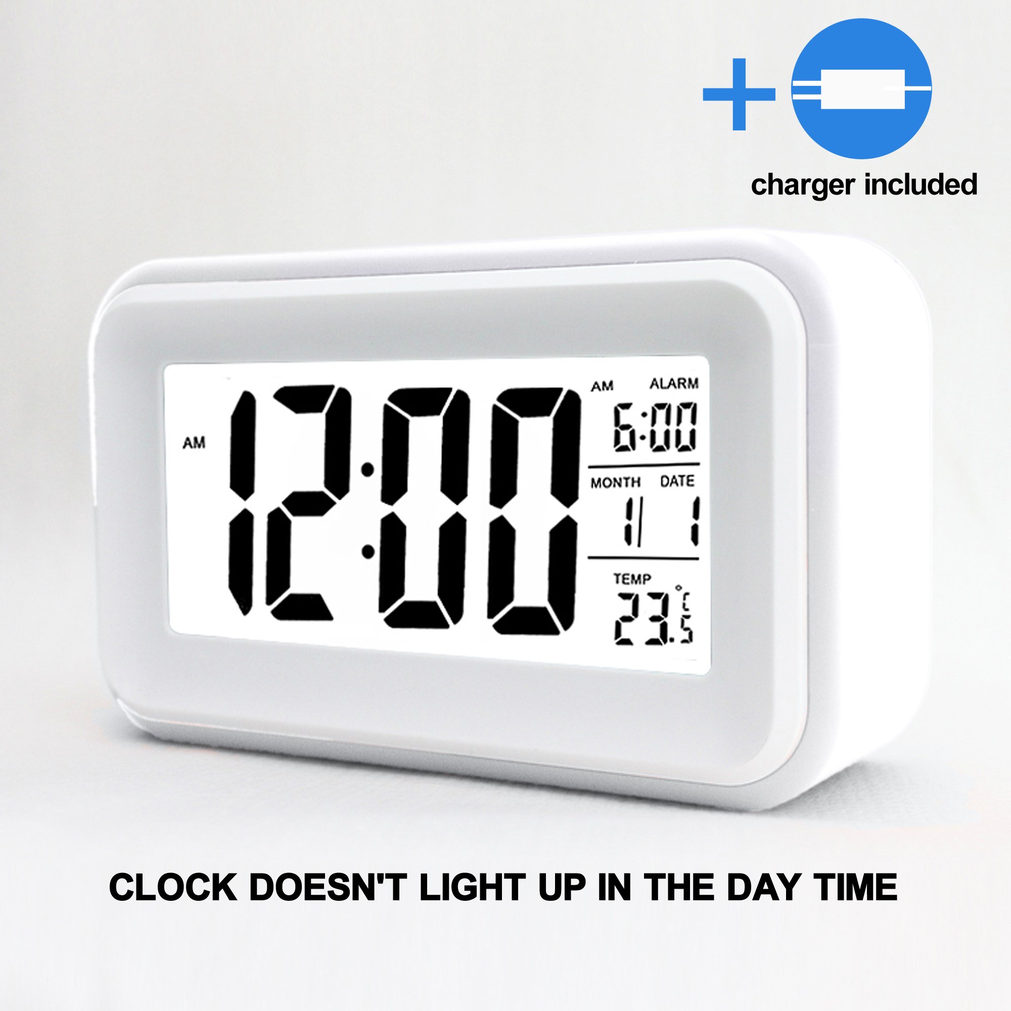 Buy HITO 6" Alarm Clock w/ Date and Temperature Display, Repeating