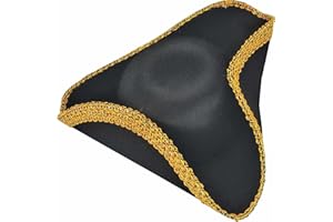 Rubies Forum Novelties Adult Deluxe Colonial Tricorn Hat - Pirate Costume Hat - Black for themed parties and Halloween