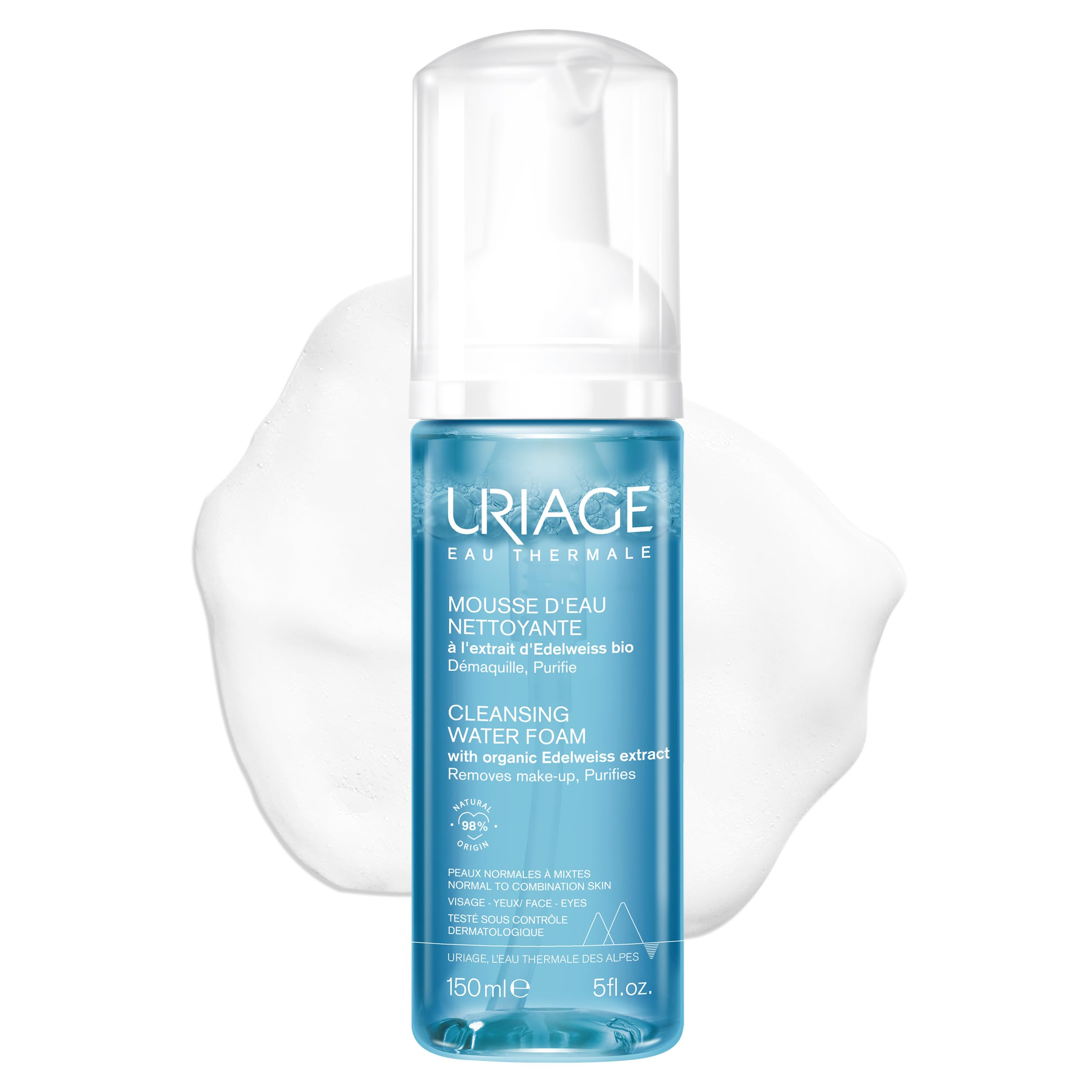 Uriage Eau Thermale Cleansing Make-Up Remover Foam, 150 ml