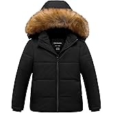 Chrisuno Girl's Water Resistant Winter Coats Warm Fleece Lined Outwear Ski Snow Jacket With Removable Hood