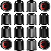 Tire Valve Stem Caps The Upgraded Version has a Sealing Ring for Car, Motorbike, Trucks, Bike, Bicycle （Black） (24)