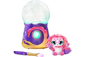 Magic Mixies Magical Misting Crystal Ball with Interactive 8 inch Pink Plush Toy and 80+ Sounds and Reactions