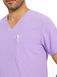 COZYFIT Scrub Top for Men - Stretch V-Neck Scrubs