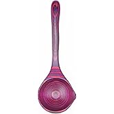 Cokka Praca Pakkawood Deep Soup Ladles with Spout | 9.6 inch Big Soup Ladle for Cooking | Wooden Spoons for Cooking | Wood Kitchen Utensil | Byzantium
