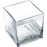 Clear Square Glass Vase Size 5x5x5 Inches Votive