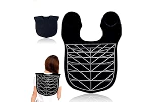 Wokyo Silicone Hair Cut Collar, Non-slip Haircut Mat Haircut Cape Catcher Neck Wrap Guard Neck Fitting, Black, Long, Black, L