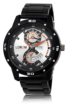 AS107 Casual Black Dial Mens Watch - (LR107)
