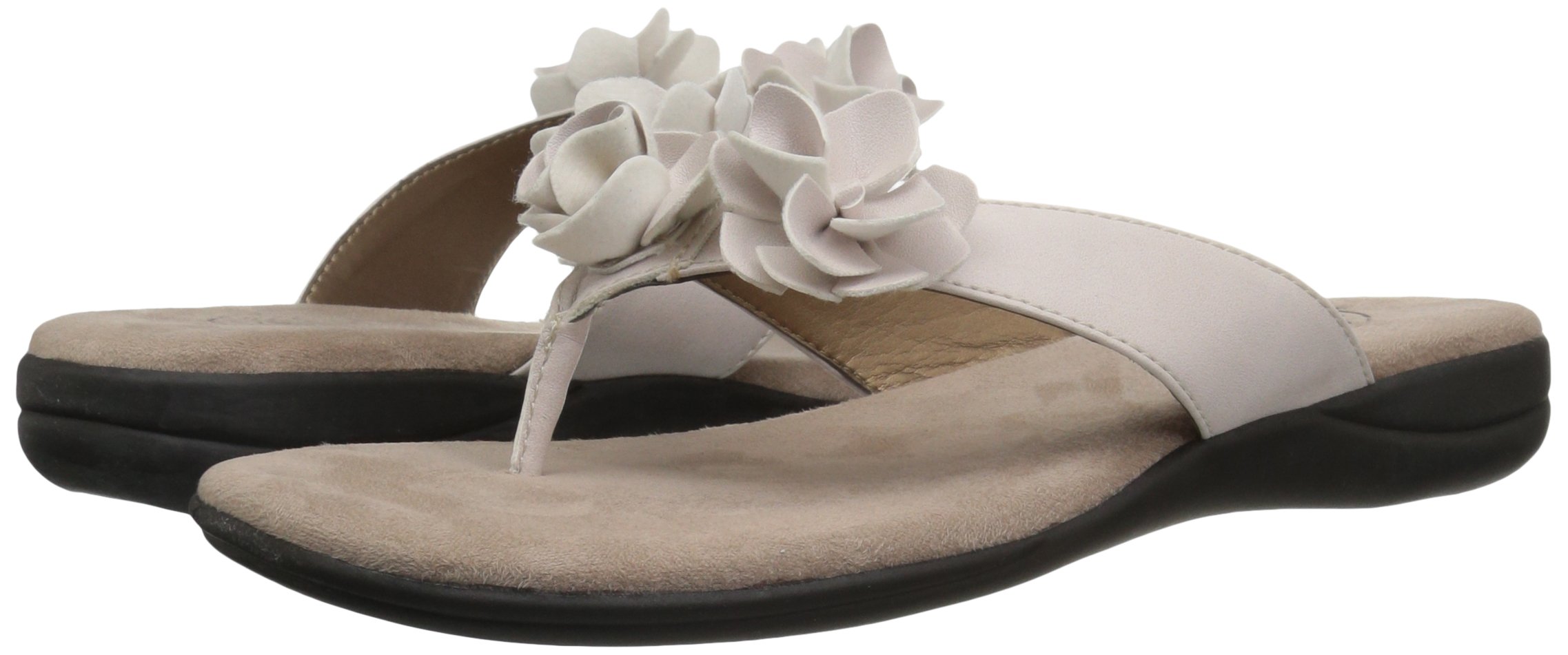 LifeStride Womens Equal Faux Leather Thong Slide Sandals - Image 7