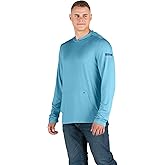 Berne Men's Long Sleeve UPF Sun Protection 50 Hoodie Shirt, X-Large Regular, Heathered Blue Jay
