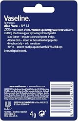 Vaseline Aloe Lip Therapy Balm Stick 4g for Chapped Dry Lips Hydrating view 2