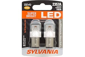 SYLVANIA - 2357 ZEVO LED Amber Bulb - Bright LED Bulb, Ideal for Park and Turn Lights (Contains 2 Bulbs)