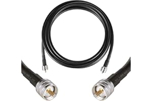 GEMEK 10ft PL259 to PL259 Extension Cable, Low Loss S-MR400 Coax UHF M/M Jumper for CB Radio, Antenna Analyzer, SWR Meter, Ham Radio, Short Wave Radio - HF, VHF, UHF