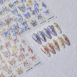 Butterfly Nail Art Stickers Decals 5D Butterfly