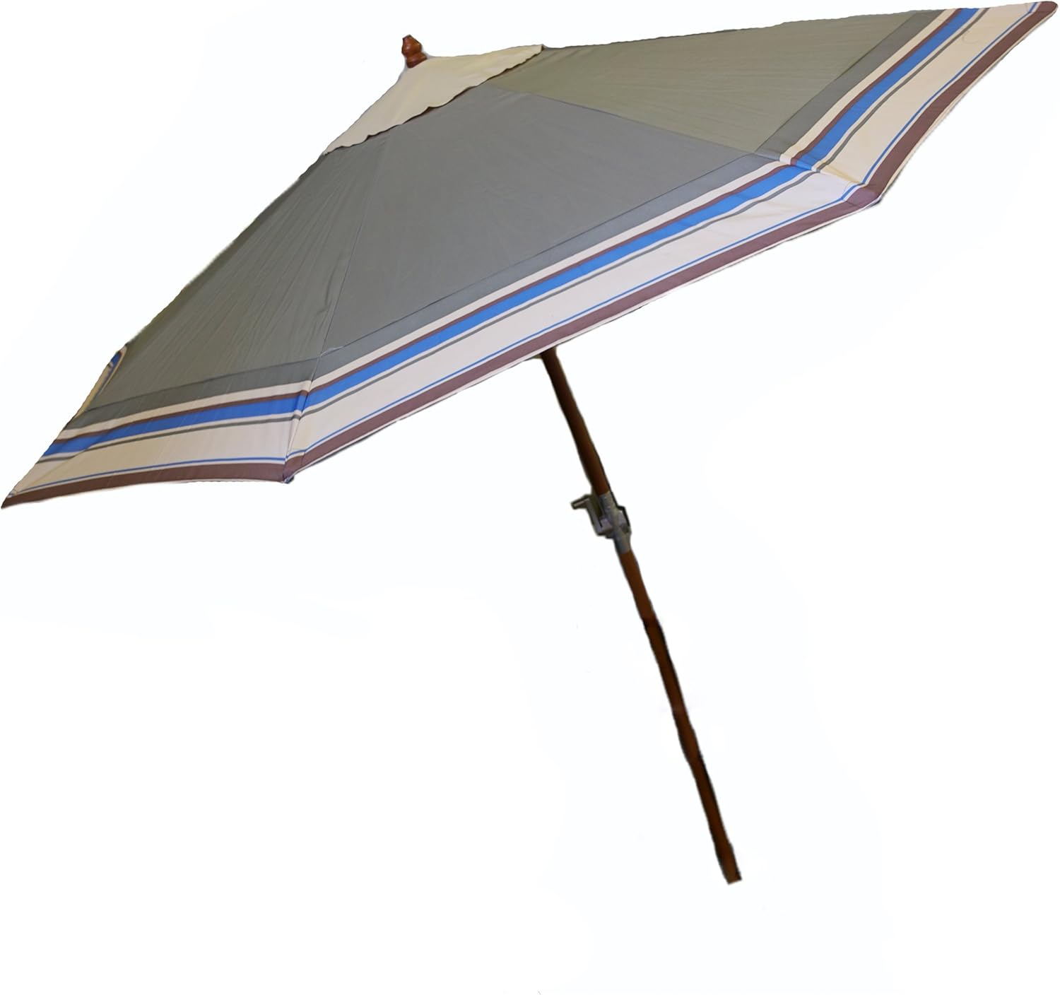 ATLeisure Wood Market Umbrella, 9Feet, Olive Green