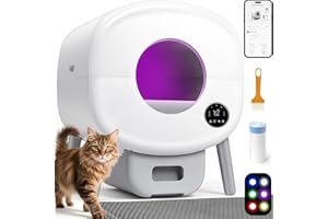 Wagorific Self Cleaning Litter Box: Automatic Cat Box with App Control, Odor-Free Smart Cleaning System for Multiple Cats, Large Self-Cleaning Solution