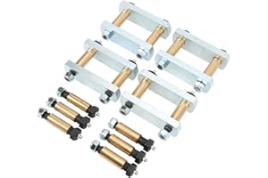 Lift Shackle Kit, Steel Bronze Bushings RV Trailer Suspensions 3 1/8in Heavy Duty Shackle Kit Wearproof High Strength for Equ