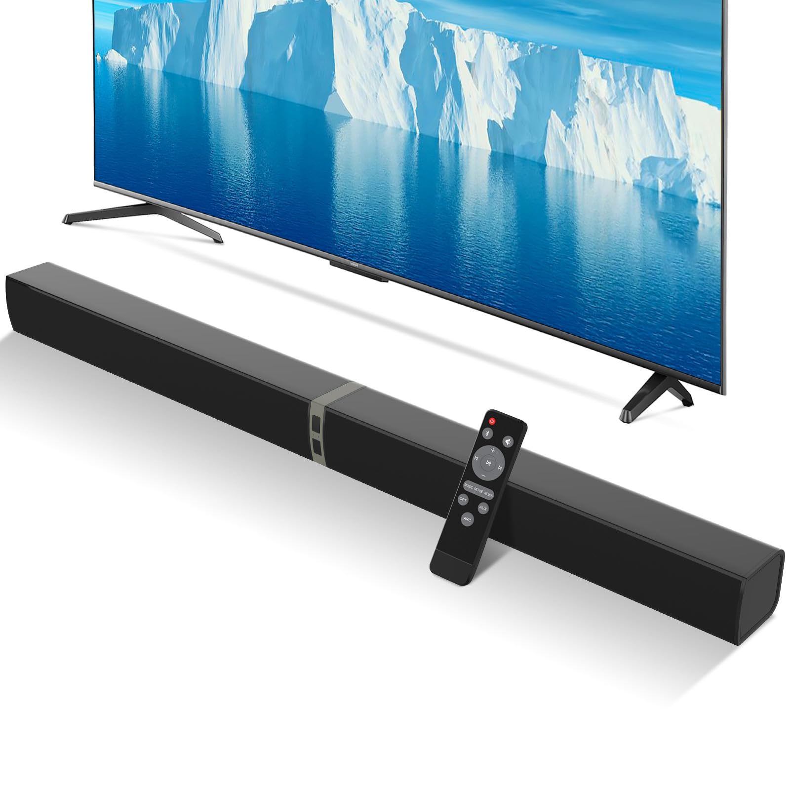 Photo 1 of MZEIBO Wireless Soundbar for TV with AUX/Optical/HDMI ARC Inputs