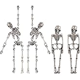 GAOKOXI 2 Pairs Halloween Skull Earrings for Women Funny Skeleton Dangle Earrings Spooky Drop Earrings for Halloween Costume Party Cosplay Accessories