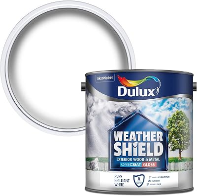 Dulux Weathershield Exterior One Coat Gloss 2.5L Pure Brilliant White