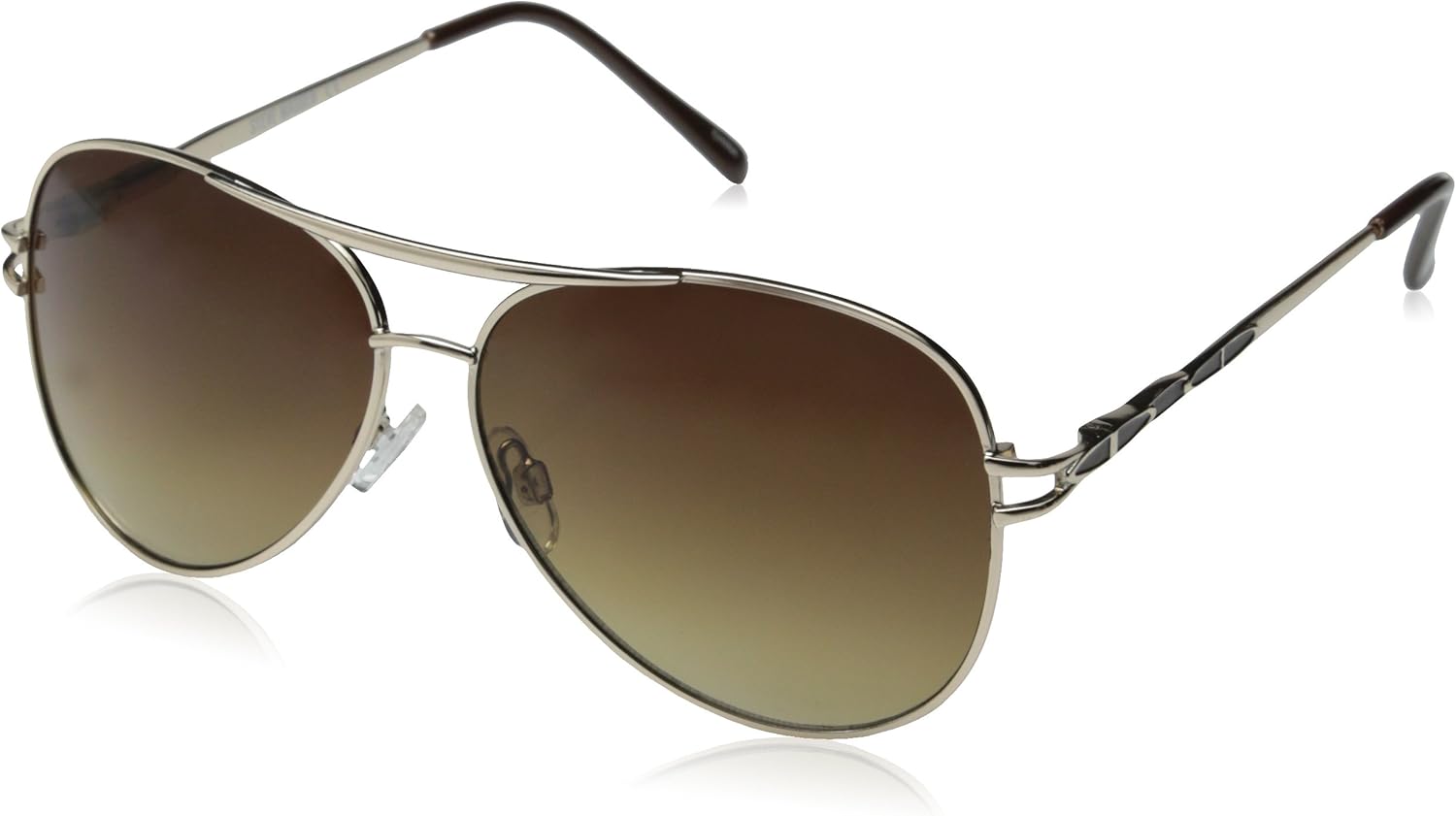 Steve Madden Women's S5657 Gdbr Aviator Sunglasses, Gold
