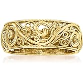 Ross-Simons 18kt Gold Over Sterling Scrollwork Ring