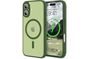 LAPOPNUT for iPhone 17 Case, [Compatible with Magsafe] [Full Camera Protection] Magnetic Translucent Matte Back Bumper Shockp