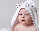 Paddington Baby Hooded Towel 100% Cotton 75x75cm Bear Embroidery view 4