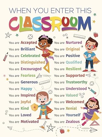 When You Enter This Classroom Poster 18x24 For Elementary Middle