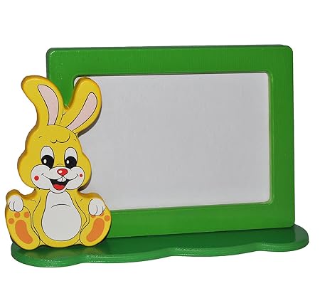 Unbekannt 3-D Fotorahmen / Bilderrahmen aus Holz - Hase - mit 1 Bild - 10 x 15 cm - zum Hinstellen - Tischaufsteller - Deko f