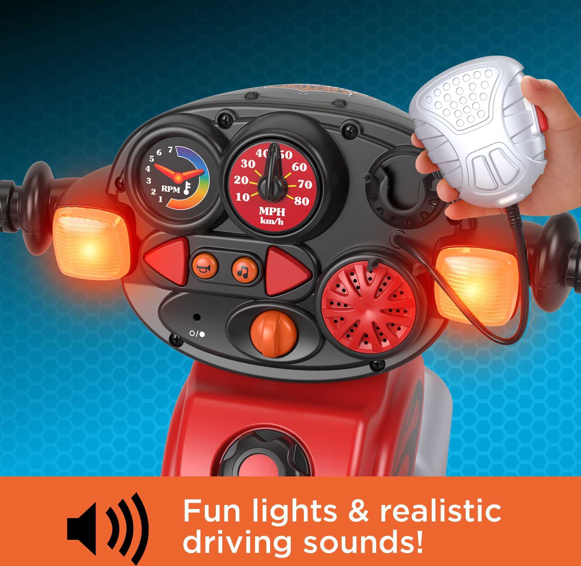 Fisher-Price Toddler Tricycle Harley-Davidson Lights & Sounds Trike, Toy Bike with Adjustable Seat & Storage for Outdoor Play Kids Ages 2+ Years (Amazon Exclusive)