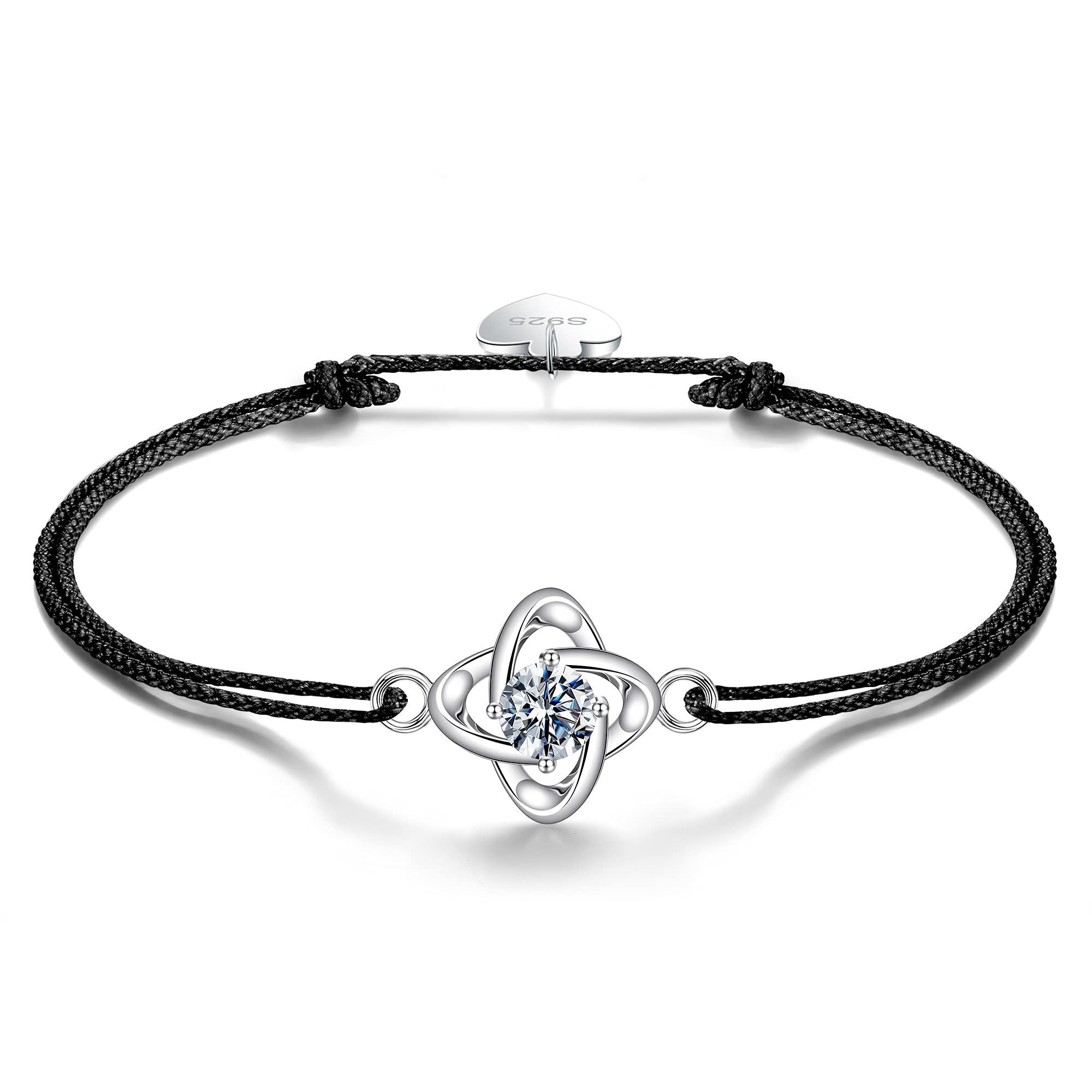 VANSZA Bracelet for Women Sterling Silver 925 Adjustable Womens Bracelet Jewellery Gift- Bracelets Gift for Girls & Ladies Mum