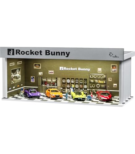 Garage Diorama with Decals for 1/64 Scale Models by American