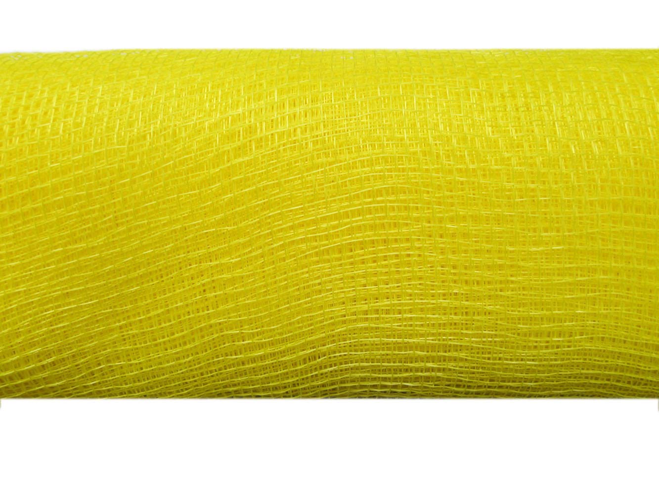 YYCRAFT 10 inch x 30 feet(10 Yards) Deco Poly Mesh Ribbon(Yellow,No Metallic Foil)