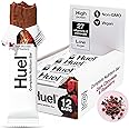 Huel Complete Nutrition Vegan Protein Bars | Dark Chocolate Raspberry | 13g Protein | 27 Vitamins & Minerals, 2g Sugar, Non-GMO, 100% Plant Based Snack | 12 Pack