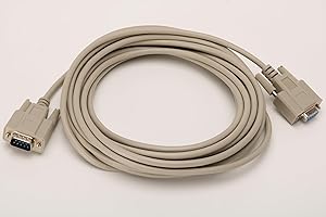 Wirenest® 25FT DB9 Male to Female Serial Extension Cable – RS232 Straight-Through Cable, Molded Connectors, Fully Shielded, R