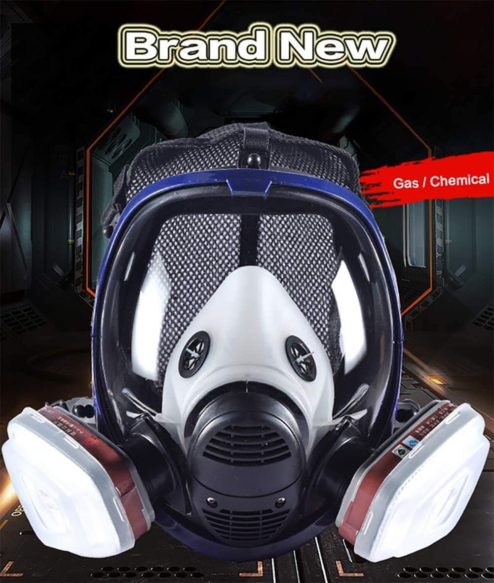 Full Mask Gas Mask, Large Size, Widely Used in Organic Gas, Paint Spary, Chemical, Woodworking, Dust Protectio