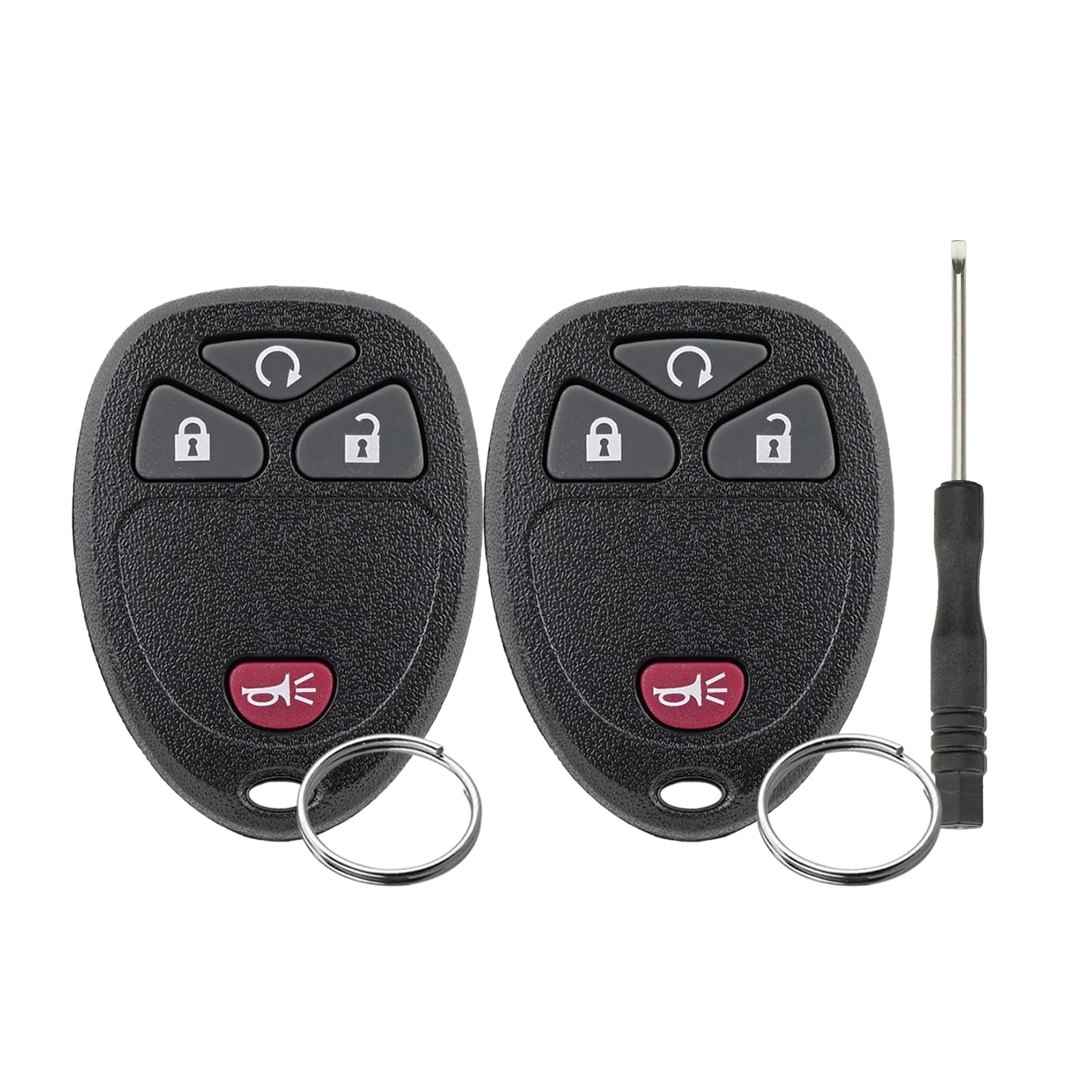 Photo 1 of 3 Button Replacement Key Fob for Chevrolet HHR 2006-2011 / Buick Terraza 2005-2007 / Remote Head Chip Keyless Entry/Compatible with Part Number 15114374, KOBGT04A 315 MHz Easy to Program ?2PCS