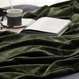 Bedsure Fleece Blanket 220x240 Olive Green 100% Microfiber Soft Throw view 4