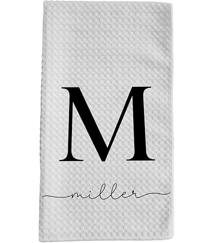 Personalized Weimaraner Dog Towel – Funny Kitchen Towel Gift For Dog Moms & Dads | Custom Dog Name Waffle Weave Towel