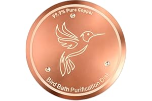 Abdkw Bird Bath Copper Disk – 99.99% Pure Copper Bird Bath Purification Disk，0.6mm Thick ，Triple Support Structure Design，All-Season，Universal Fit for Outdoor Birdbath&Water troughs，1pcs