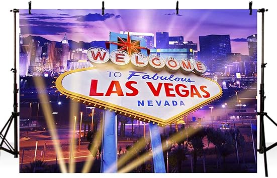 Amazon Com Mehofoto Welcome To Fabulous Las Vegas Backdrop Shiny